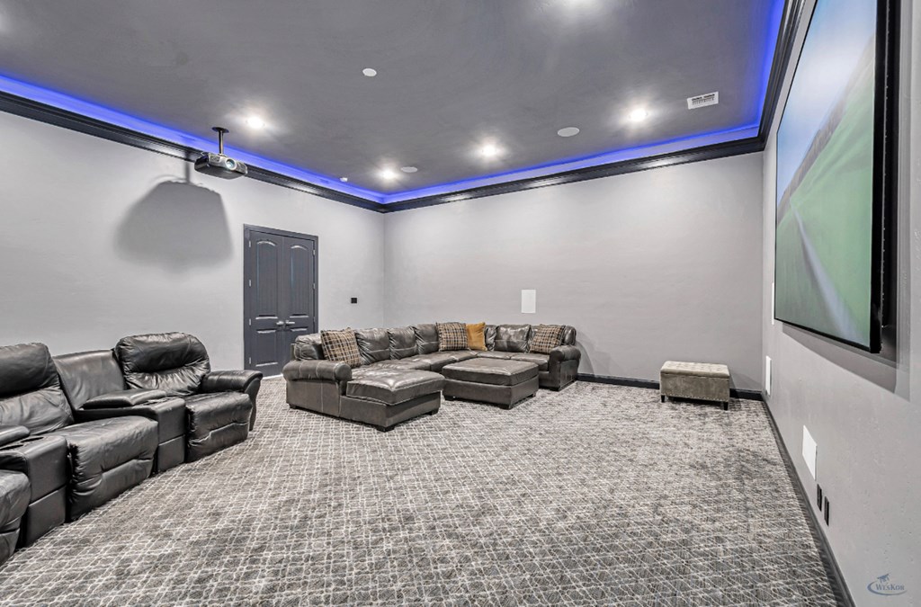 Media room w/ top of the line projector & surround